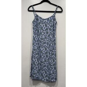 Vintage‎ Old Navy Slip Dress Womens Size 4 Y2K Coquette Blue Print 90s Floral